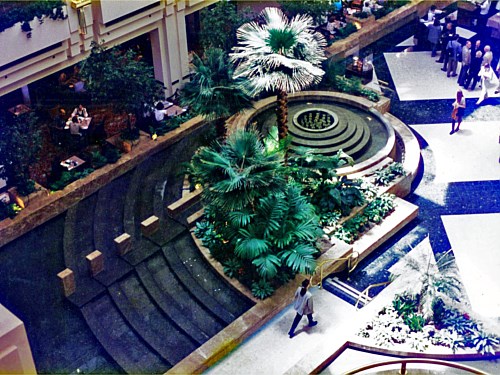 Water Feature This indoor water feature provided excitement for this hotel that had a lot of competition from nearby businesses.